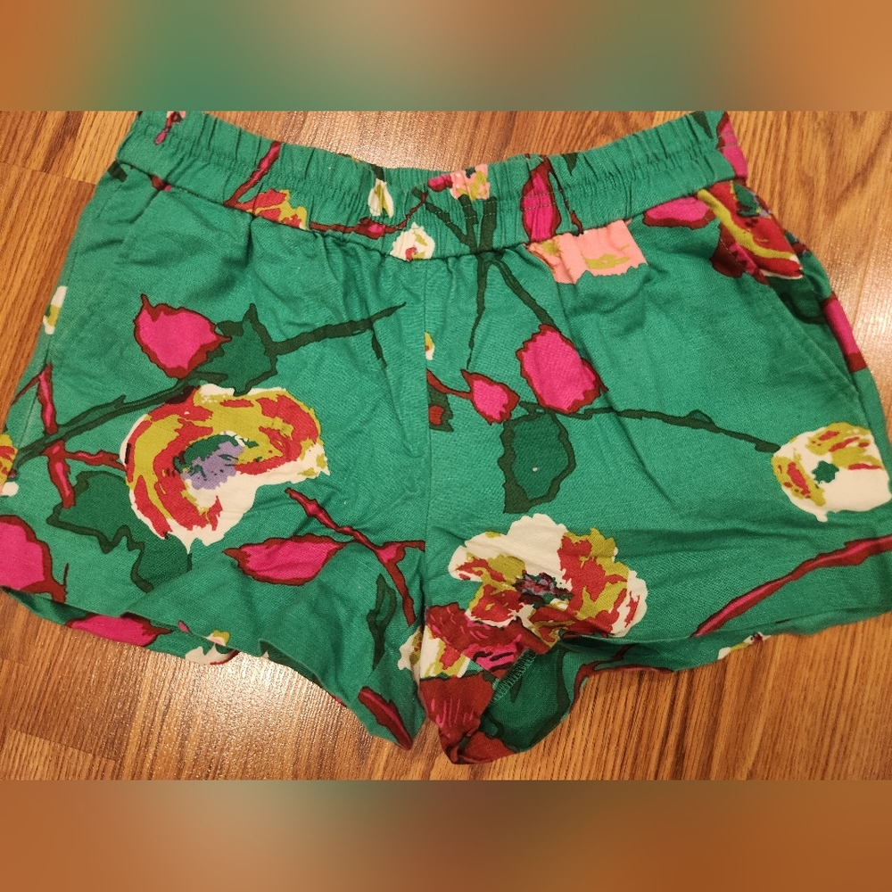 J. Crew Green Floral Print Women’s Shorts